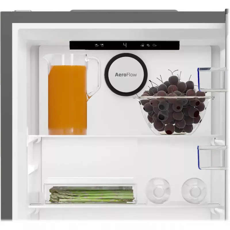 Brīvstāvošs ledusskapis ar saldētavu BEKO B5RCNA405HXBR1, 405 L, No Frost, regulējami plaukti, maināma durvju puse