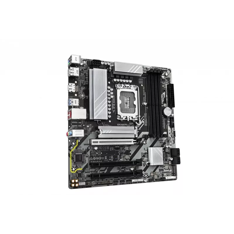 Mātesplate GIGABYTE B860M DS3H — Intel Core Ultra sērijas CPU, 5+1+2+1 fāžu VRM, līdz 9066MHz DDR5, 1xPCIe 5.0 + 1xPCIe 4.0 M.2, 2.5GbE LAN, USB 3.2 Gen 2