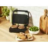 Kontaktgrils Tefal Inicio Compact GC270D10 — taisnstūra formas, 1000 W, restes augšdaļa, melns/nerūsējošais tērauds