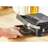 Kontaktgrils Tefal Inicio Compact GC270D10 — taisnstūra formas, 1000 W, restes augšdaļa, melns/nerūsējošais tērauds