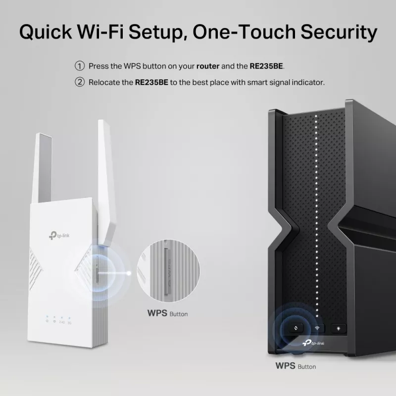 Tīkla raidītājs un uztvērējs TP‑LINK BE3600 2882 Mbit/s, divu joslu 2.4/5 GHz, 1× RJ‑45, balts