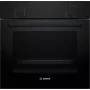 Iebūvējamā elektriskā cepeškrāsns Bosch Serie 2 HBF010BA1 — 66 L, A energoklase, rotācijas vadība, melna