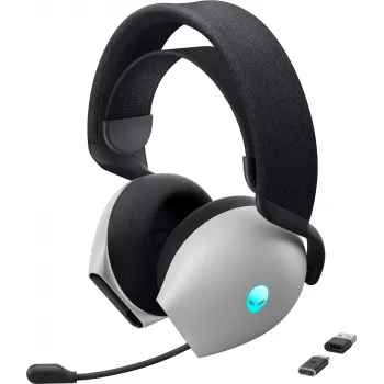 Alienware AW725H austiņas, vadu un bezvadu, galvas saite, spēlēm, USB Type-C, Bluetooth, melna, balta