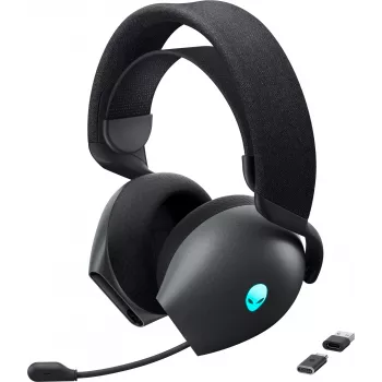 Alienware AW725H austiņas, vadu un bezvadu, galvas saite, spēlēm, USB Type-C, Bluetooth, melnas