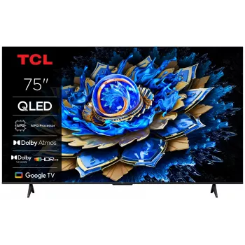 TCL T69C 75T69C TV 190.5 cm (75 collas) 4K Ultra HD Smart TV Wi-Fi Melns 350 cd/m²