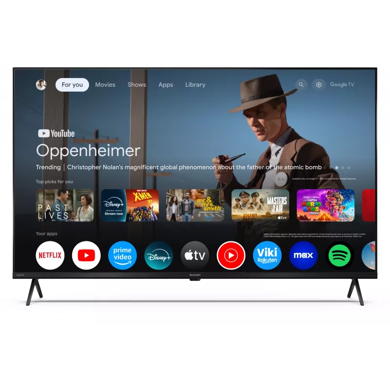 Sharp 43HP5265E TV 109.2 cm (43 collas) 4K Ultra HD Smart TV Wi-Fi Melns