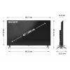 Sharp 43HP5265E TV 109.2 cm (43 collas) 4K Ultra HD Smart TV Wi-Fi Melns