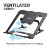 Fellowes Alumia Laptop Riser Portable Laptop Stand Max Size 15 inch Max Weight 5kg Melns