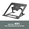Fellowes Alumia Laptop Riser Portable Laptop Stand Max Size 15 inch Max Weight 5kg Melns