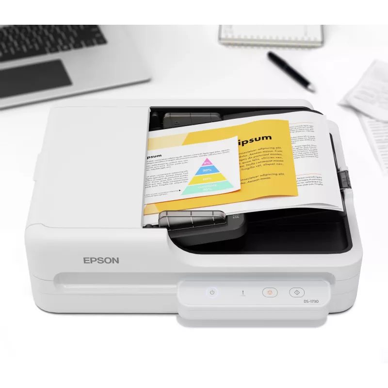 Epson WorkForce DS-1730 plakanvirsmas un ADF skeneris 1200 x 1200 DPI A4 melns, balts