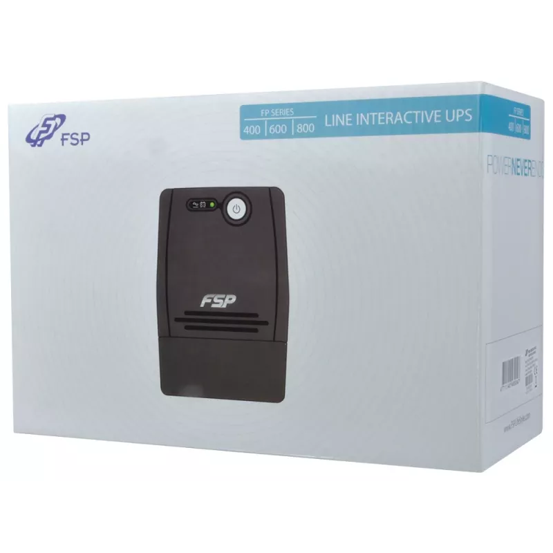 FSP FP 800 nepārtrauktās barošanas avots (UPS) 0,8 kVA 480 W 2 maiņstrāvas kontaktligzda(s)