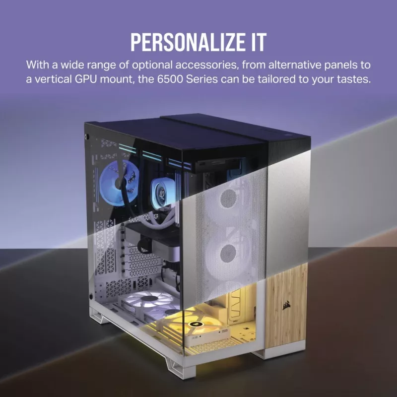 CORSAIR Pc Case - Icue Link 6500x RGB Mid-tower Dual Chamber balta