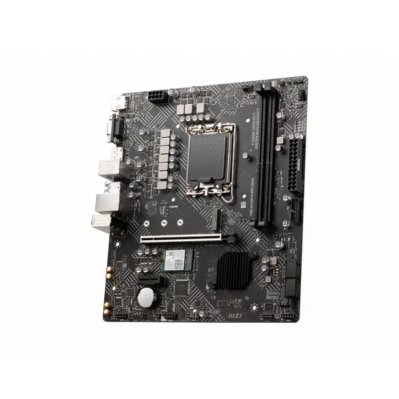 Mātesplate MSI PRO H610M-G WIFI DDR4, Intel H610, LGA 1700, micro ATX, 2x DIMM, 64 GB, Wi‑Fi 5, Bluetooth 4.2, 4x SATA III