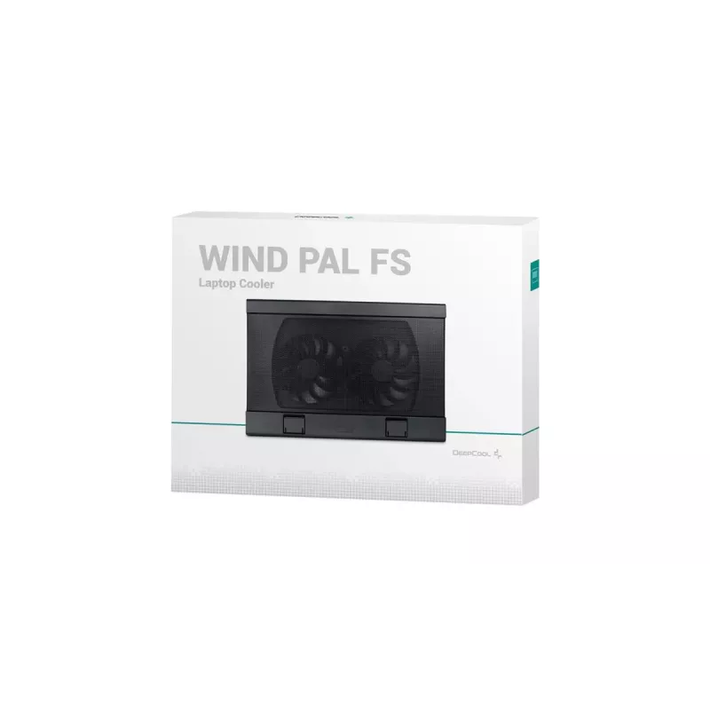 DEEPCOOL Wind Pal Fs klēpjdatora dzesēšanas paliktnis 1200 Rpm - melns