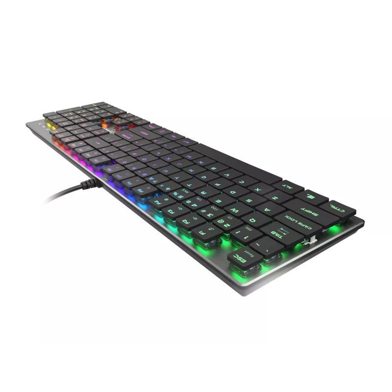 GENESIS Thor 420 RGB tastatūra Gaming USB QWERTY US International Sudraba