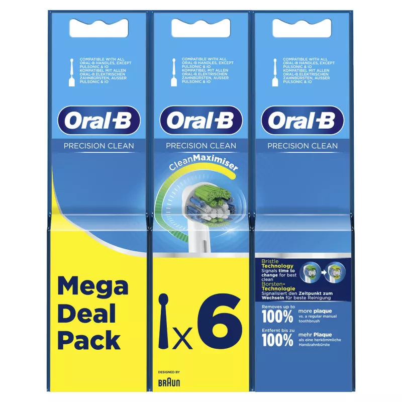 Oral-B Precision Clean 80339528 zobu birstes uzgalis 6 gab. Balts