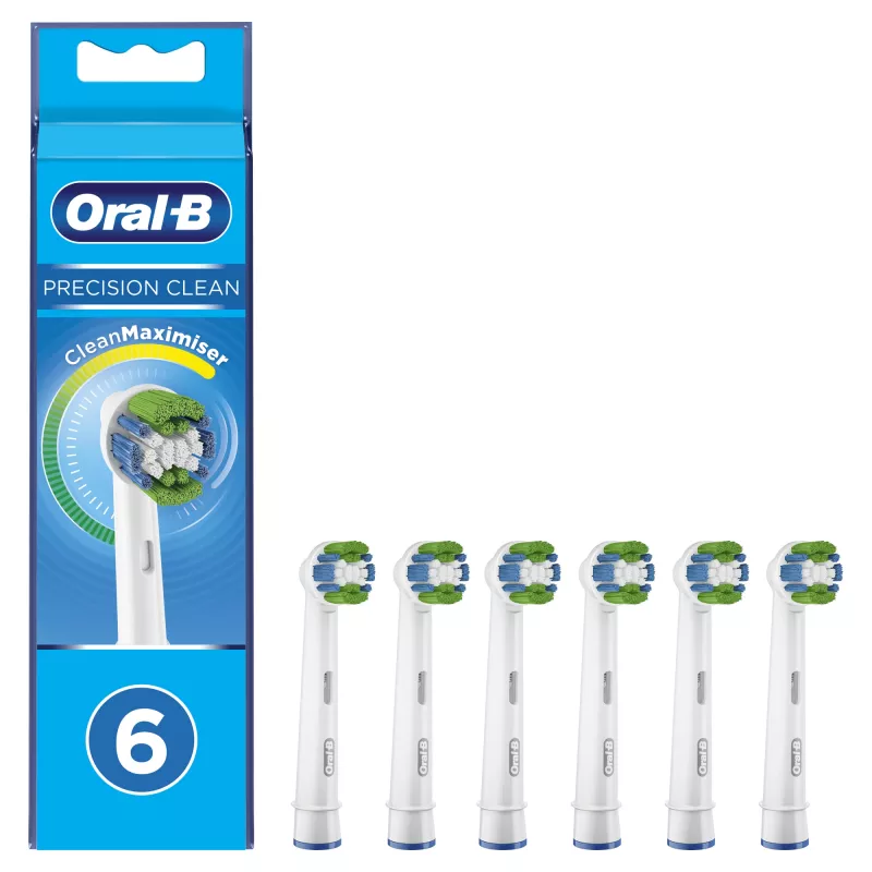 Oral-B Precision Clean 80339528 zobu birstes uzgalis 6 gab. Balts