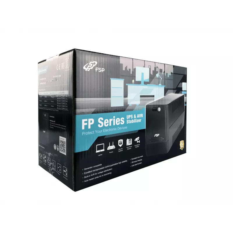 FSP FP 1500 nepārtrauktās barošanas avots (UPS) Line-Interactive 1.5 kVA 900 W 4 maiņstrāvas kontaktligzdas