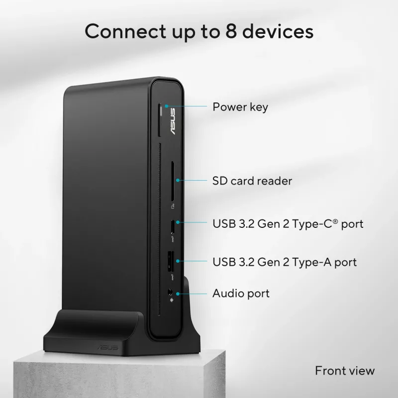 ASUS Triple Display USB-C Dock DC300 Docking USB 3.2 Gen 2 (3.1 Gen 2) Type-C Melns