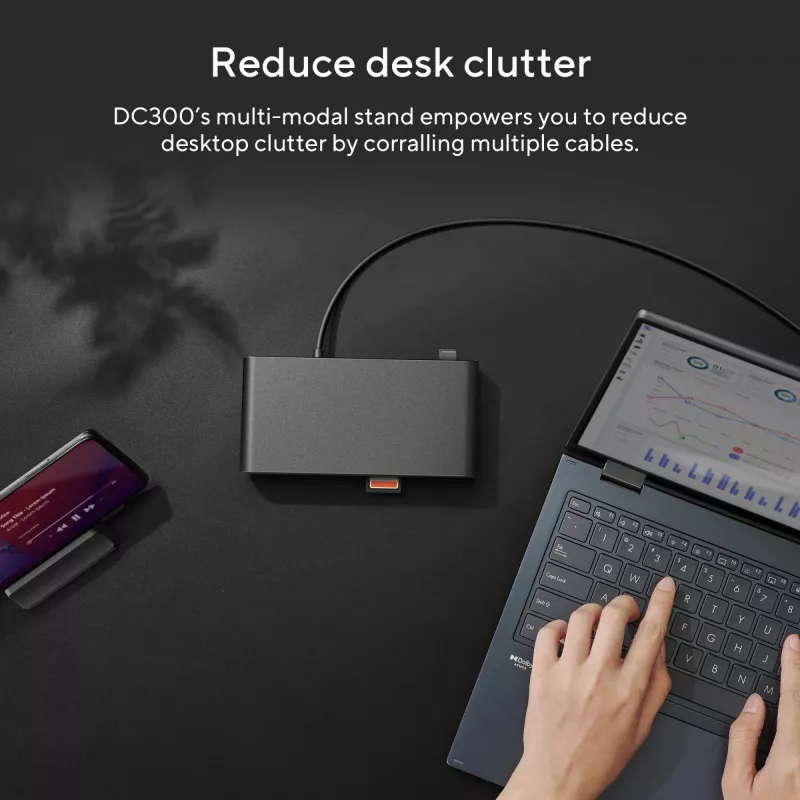 ASUS Triple Display USB-C Dock DC300 Docking USB 3.2 Gen 2 (3.1 Gen 2) Type-C Melns