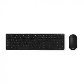 ASUS W5000 bezvadu tastatūras un peles komplekts, tastatūra, pele iekļauta, universāla, RF Wireless, melna