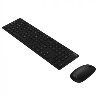 ASUS W5000 bezvadu tastatūras un peles komplekts, tastatūra, pele iekļauta, universāla, RF Wireless, melna