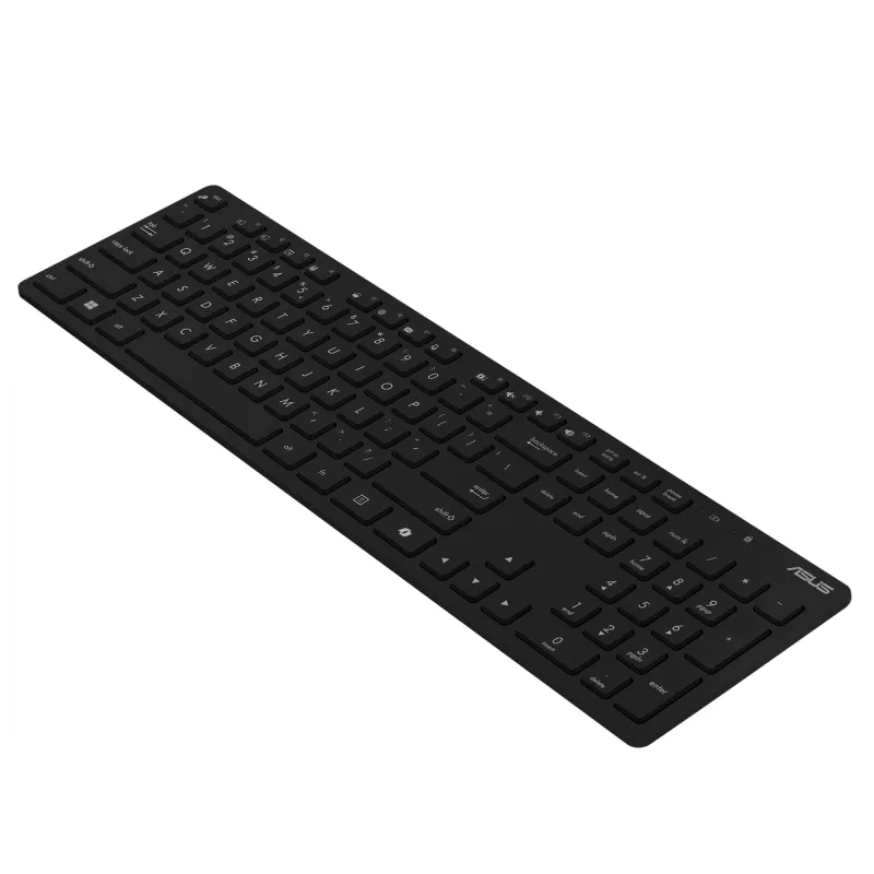ASUS W5000 bezvadu tastatūras un peles komplekts, tastatūra, pele iekļauta, universāla, RF Wireless, melna