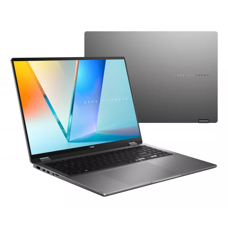 ASUS Vivobook 16 Flip TP3607SA-RJ033W Copilot+ PC Intel Core Ultra 7 256V Hybrid (2-in-1) 40,6 cm (16 collu) Skārienekrāns 3K 16 GB LPDDR5x-SDRAM 1 TB SSD Wi-Fi 7 (802.11be) Windows 11 Home Melns, Pelēks
