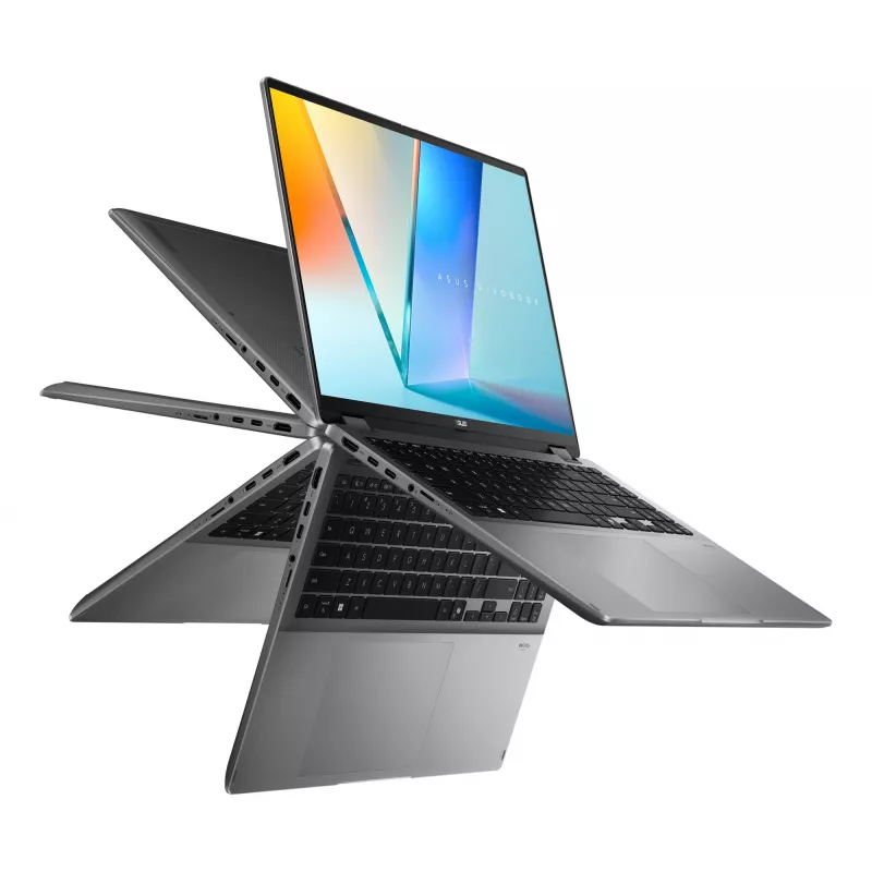 ASUS Vivobook 16 Flip TP3607SA-RJ033W Copilot+ PC Intel Core Ultra 7 256V Hybrid (2-in-1) 40,6 cm (16 collu) Skārienekrāns 3K 16 GB LPDDR5x-SDRAM 1 TB SSD Wi-Fi 7 (802.11be) Windows 11 Home Melns, Pelēks