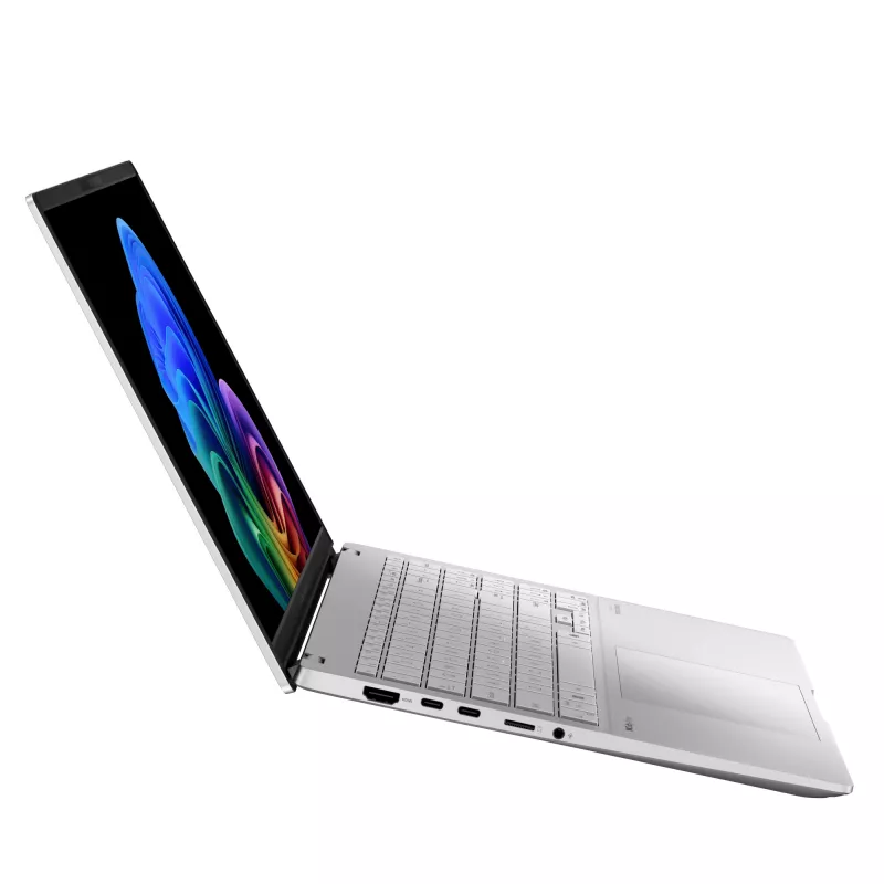 Portatīvais dators ASUS Vivobook S 15 S5507QA — Qualcomm Snapdragon X1E-78-100, 15,6 collu 3K, 32 GB RAM, 1 TB SSD, Windows 11 Home, Sudraba
