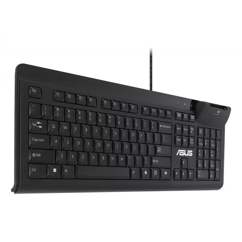 ASUS Smart Card KU100 tastatūra mājai/birojam USB melna