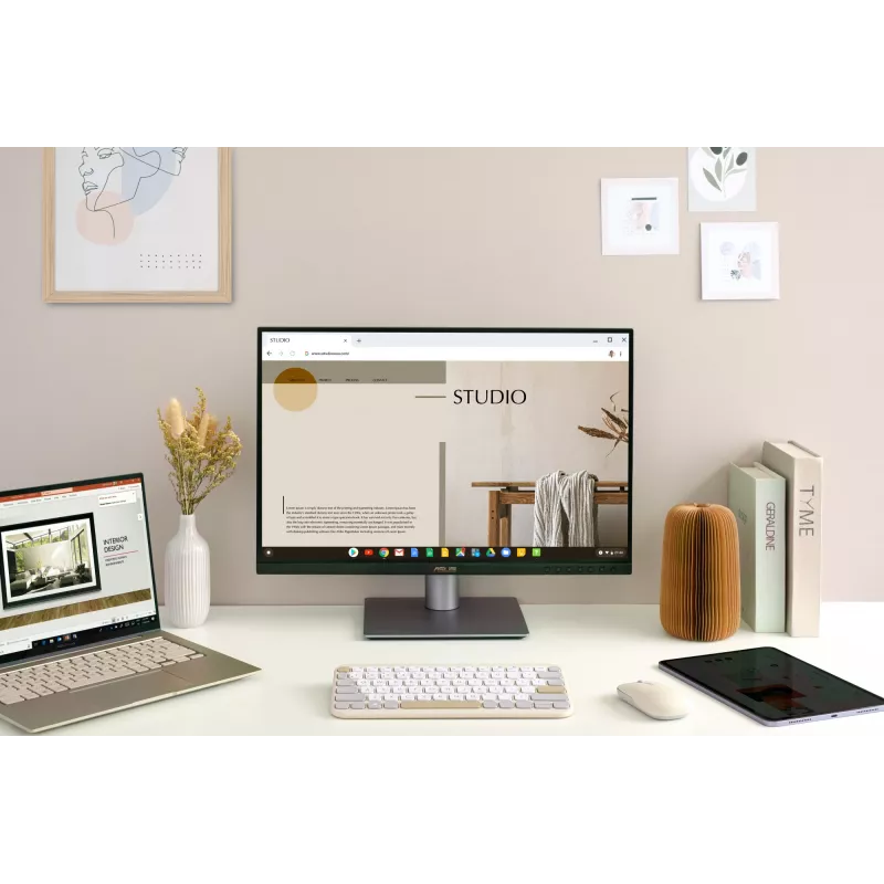 Bezvadu Bluetooth tastatūra ASUS Marshmallow KW100 — ASV starptautiskais izkārtojums, Oat Milk
