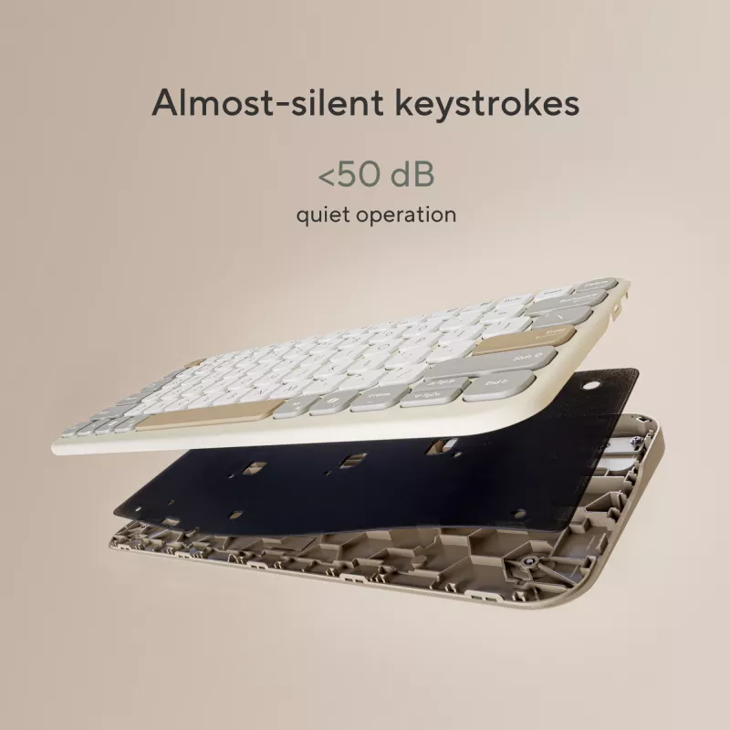Bezvadu Bluetooth tastatūra ASUS Marshmallow KW100 — ASV starptautiskais izkārtojums, Oat Milk