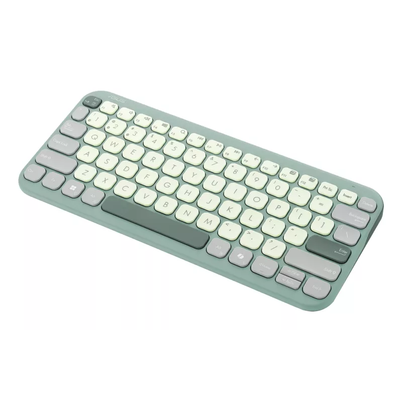Bezvadu Bluetooth tastatūra ASUS Marshmallow KW100 — ASV starptautiskais izkārtojums, kompakts dizains