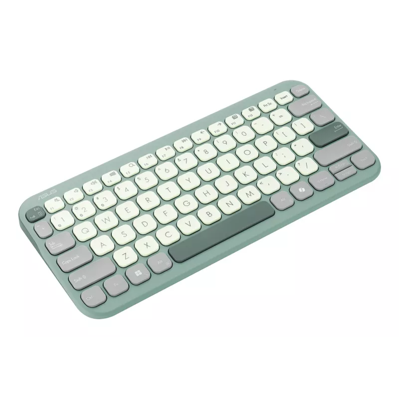 Bezvadu Bluetooth tastatūra ASUS Marshmallow KW100 — ASV starptautiskais izkārtojums, kompakts dizains