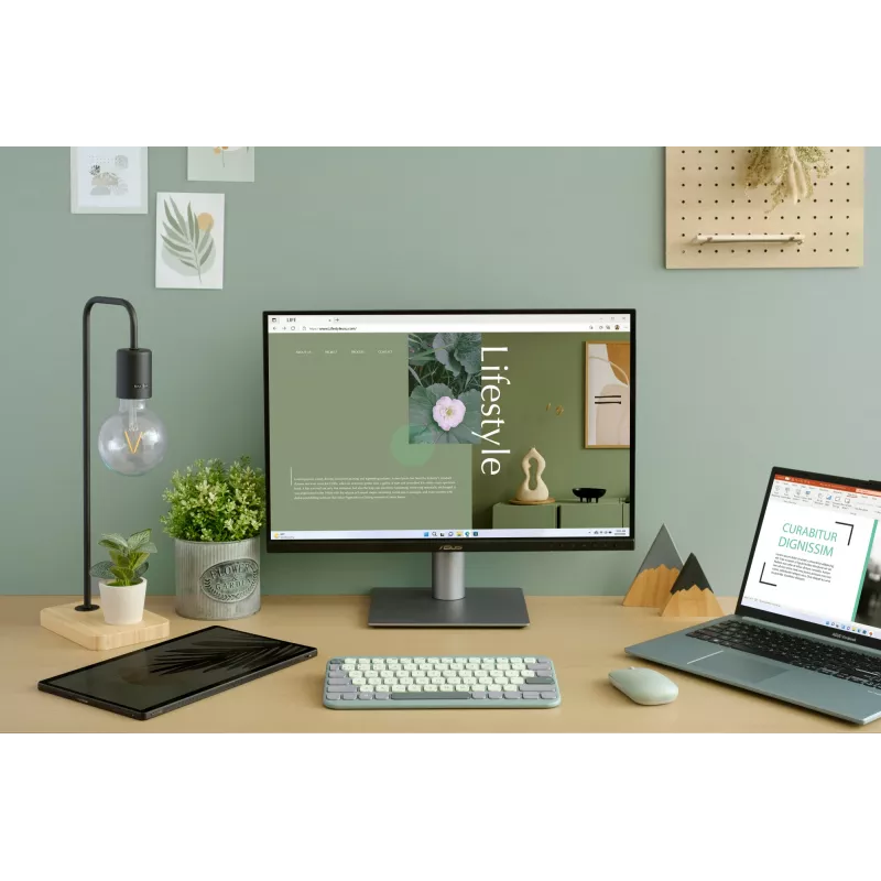 Bezvadu Bluetooth tastatūra ASUS Marshmallow KW100 — ASV starptautiskais izkārtojums, kompakts dizains
