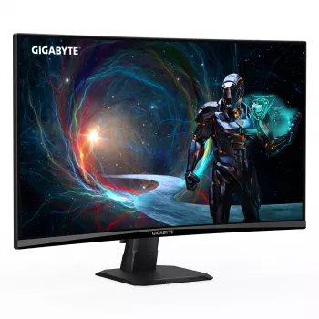 GIGABYTE GS27QCA 27 collu QHD izliekts spēļu monitors - 2560 x 1440, 180 Hz, 1 ms, 250 cd/m², FreeSync, HDR gatavs, HDMI 2.0, DisplayPort 1.4