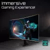 GIGABYTE GS27QCA 27 collu QHD izliekts spēļu monitors - 2560 x 1440, 180 Hz, 1 ms, 250 cd/m², FreeSync, HDR gatavs, HDMI 2.0, DisplayPort 1.4