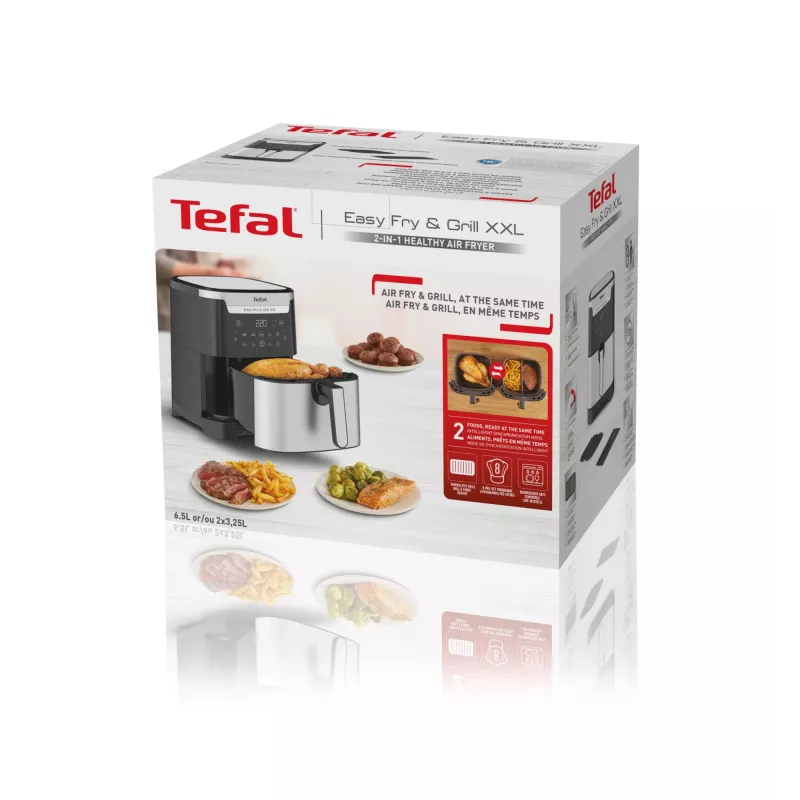 Tefal Easy Fry & Grill EY801D 6,5 L brīvi stāvošs 1650 W karstā gaisa fritieris Nerūsējošais tērauds
