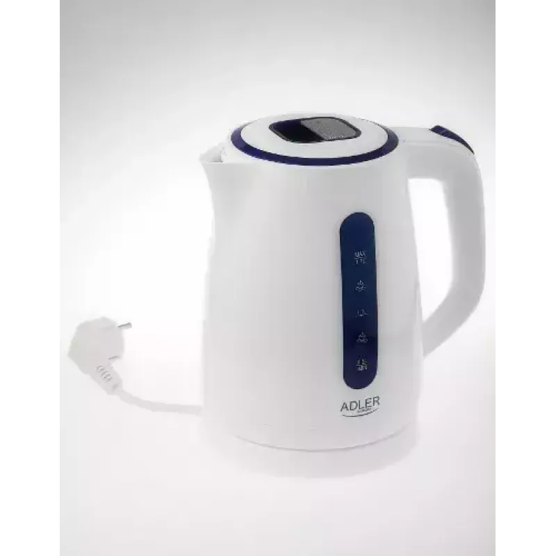 Elektriskā tējkanna Adler 1,7 L 2200 W zila balta