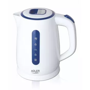 Elektriskā tējkanna Adler 1,7 L 2200 W zila balta