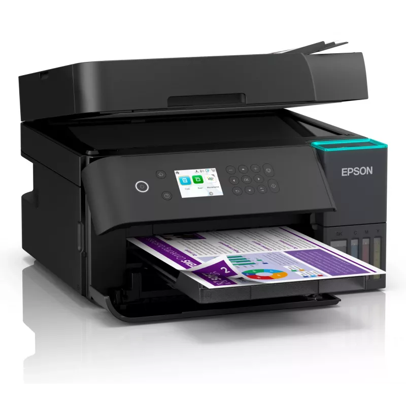 Daudzfunkciju tintes printeris Epson EcoTank L6370 — krāsains, A4, 4800x1200 DPI, Wi‑Fi, Ethernet