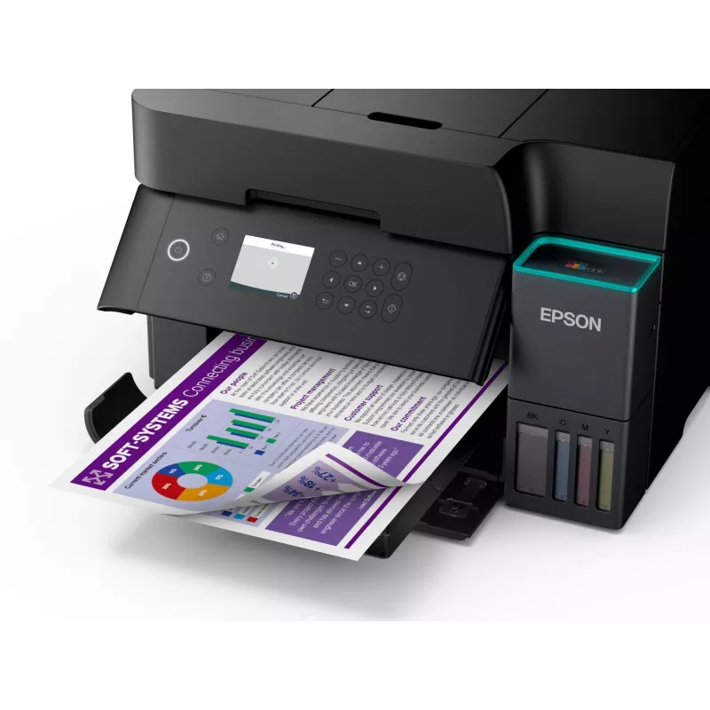 Daudzfunkciju tintes printeris Epson EcoTank L6370 — krāsains, A4, 4800x1200 DPI, Wi‑Fi, Ethernet