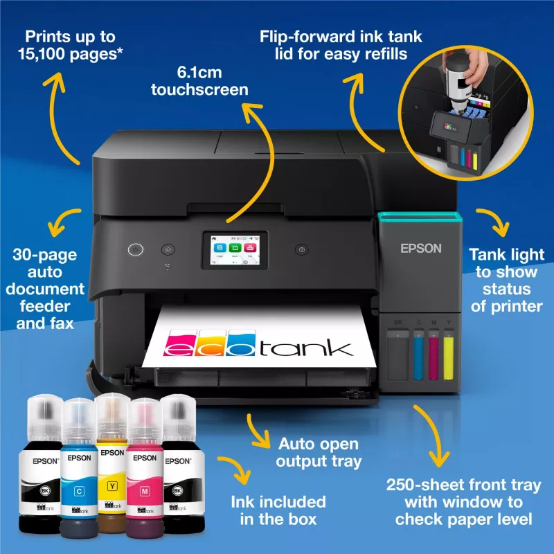 Epson EcoTank L6390 tintes printeris A4 4800 x 1200 DPI Wi-Fi