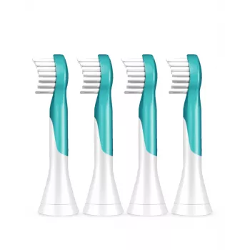 Sonicare For Kids rezerves birstīšu galviņas Philips HX6034/90 — 4 gab. iepakojums, zila/balta, nomaiņa ik pēc 3 mēnešiem