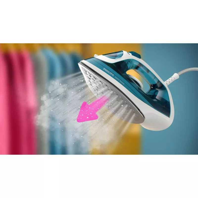 Philips 2000. sērija DST2020/90 gludeklis Tvaika gludeklis Keramikas gludināšanas virsma 2000 W Aqua krāsa