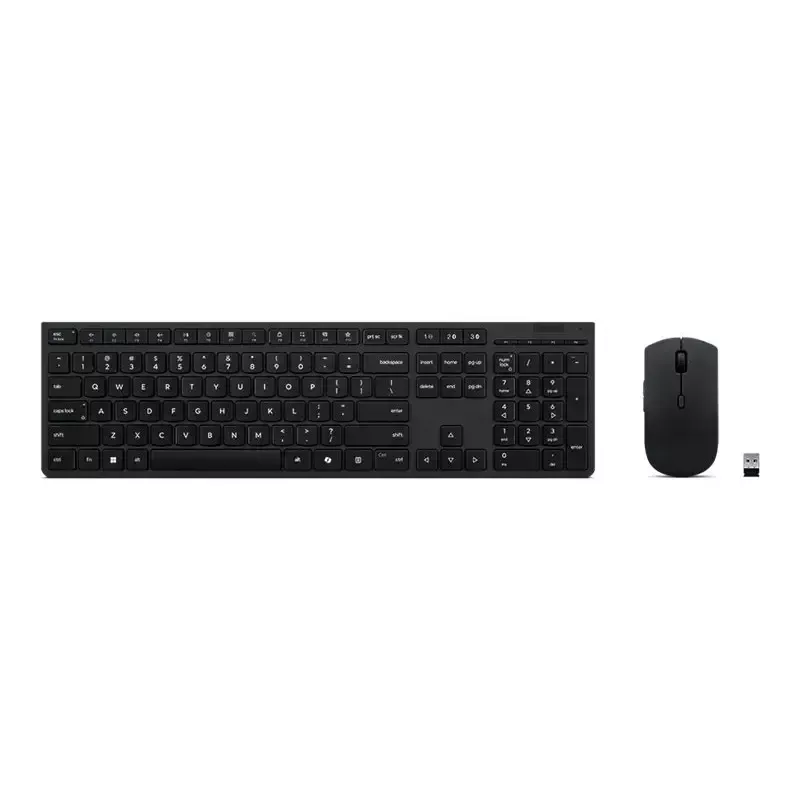 Lenovo 4X31R64316 tastatūra un pele, Office RF bezvadu + Bluetooth, QWERTY ASV angļu, pelēka