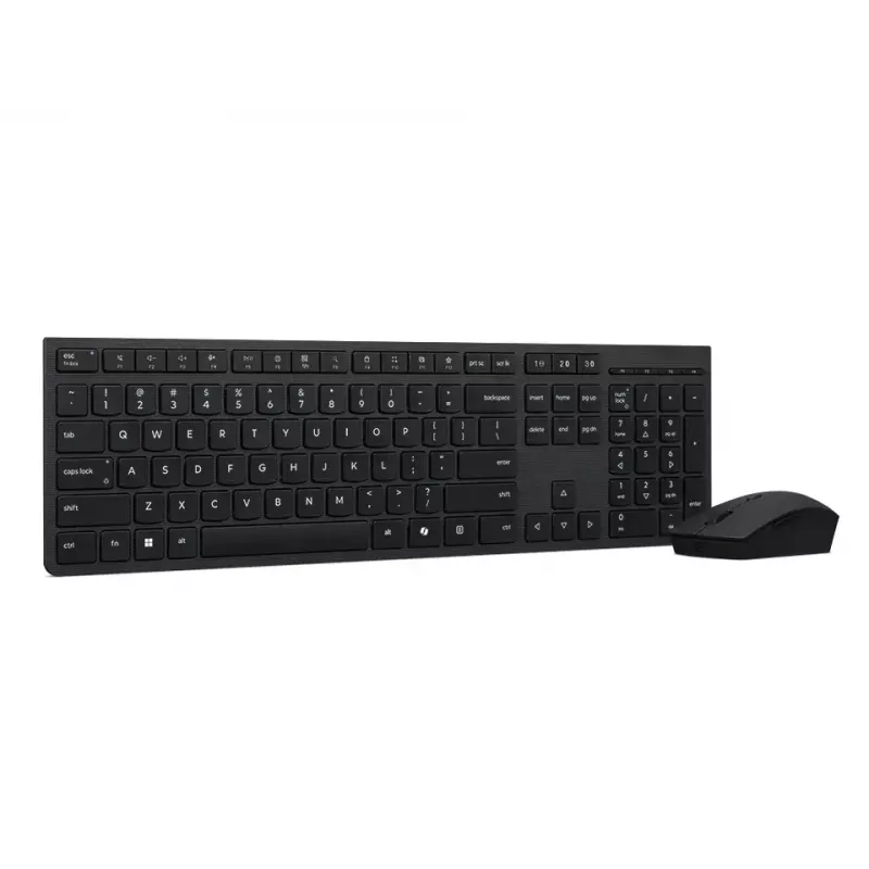 Lenovo 4X31R64316 tastatūra un pele, Office RF bezvadu + Bluetooth, QWERTY ASV angļu, pelēka