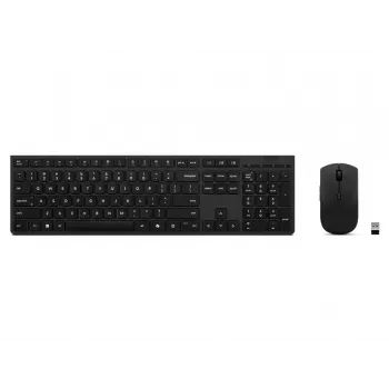 Lenovo 4X31R64316 tastatūra un pele, Office RF bezvadu + Bluetooth, QWERTY ASV angļu, pelēka