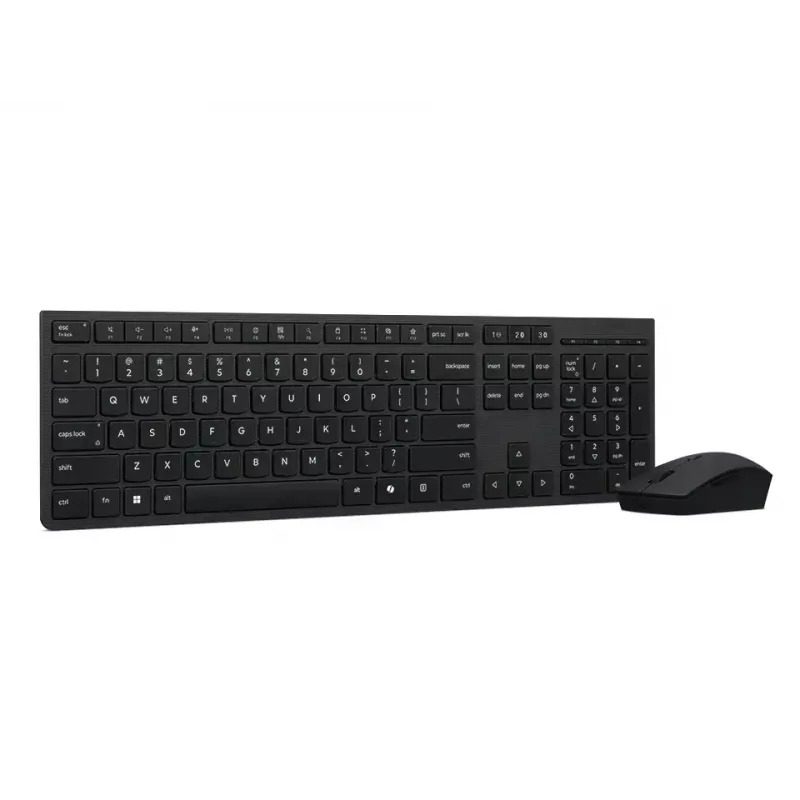 Lenovo 4X31R64351 tastatūra ar peli, biroja RF bezvadu + Bluetooth, ASV angļu, melna